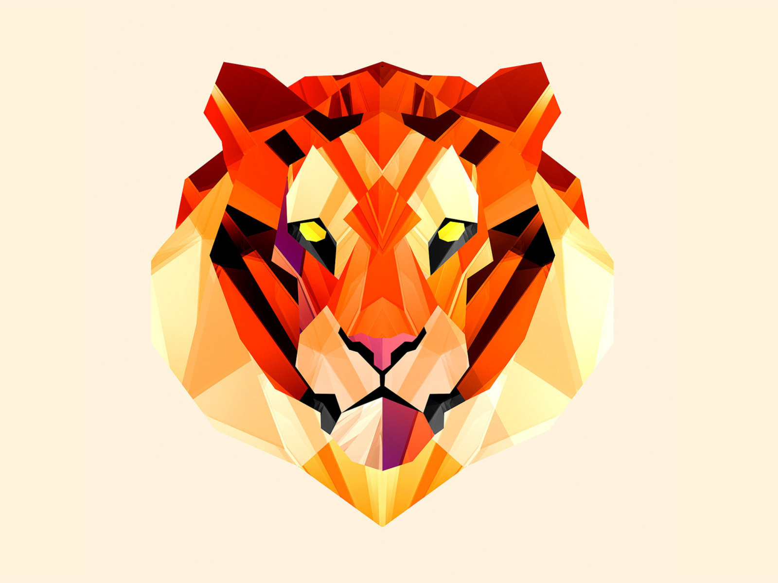 Das Polygon Tiger Wallpaper 1600x1200