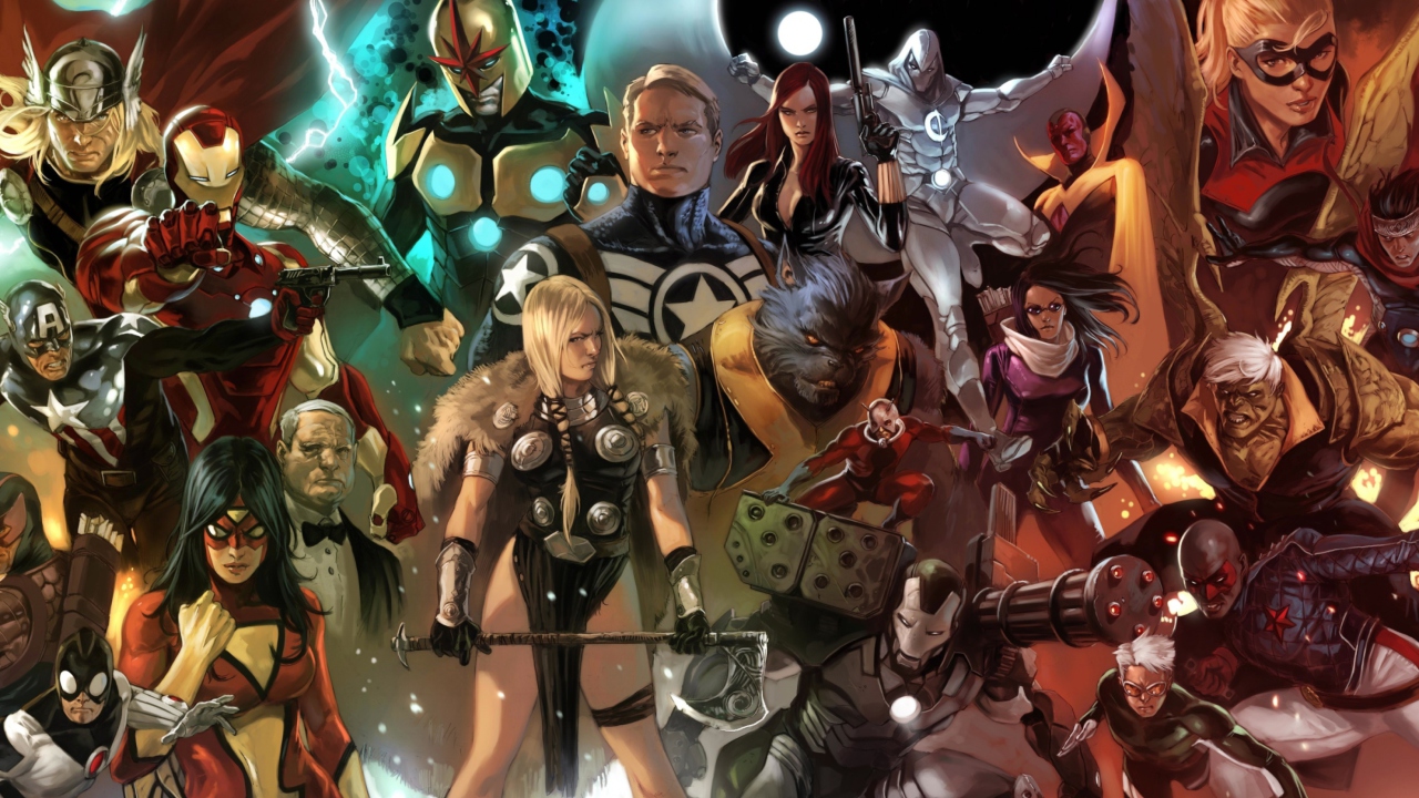 Das Marvel Comics Characters Wallpaper 1280x720