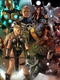 Fondo de pantalla Marvel Comics Characters 240x320