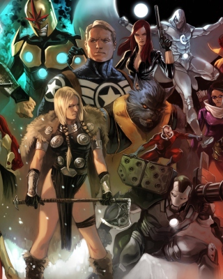 Marvel Comics Characters - Obrázkek zdarma pro 320x480