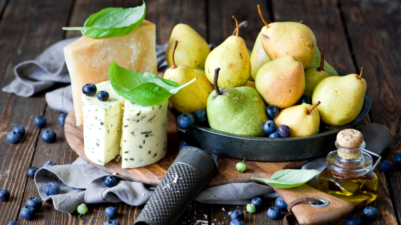 Das Pears and cheese DorBlu Wallpaper 1366x768