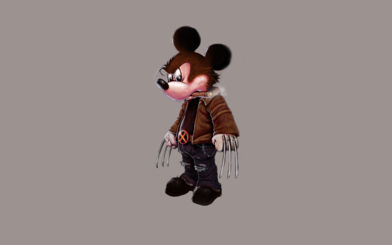 Fondo de pantalla Mickey Wolverine Mouse 1280x800