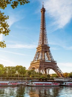 Fondo de pantalla Paris Symbol Eiffel Tower 240x320