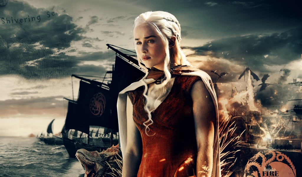 Das Game of Thrones Daenerys Targaryen Wallpaper 1024x600