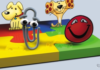 3D Paper Clip Friends Wallpaper for Android, iPhone and iPad