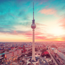 Berlin TV Tower Berliner Fernsehturm wallpaper 128x128