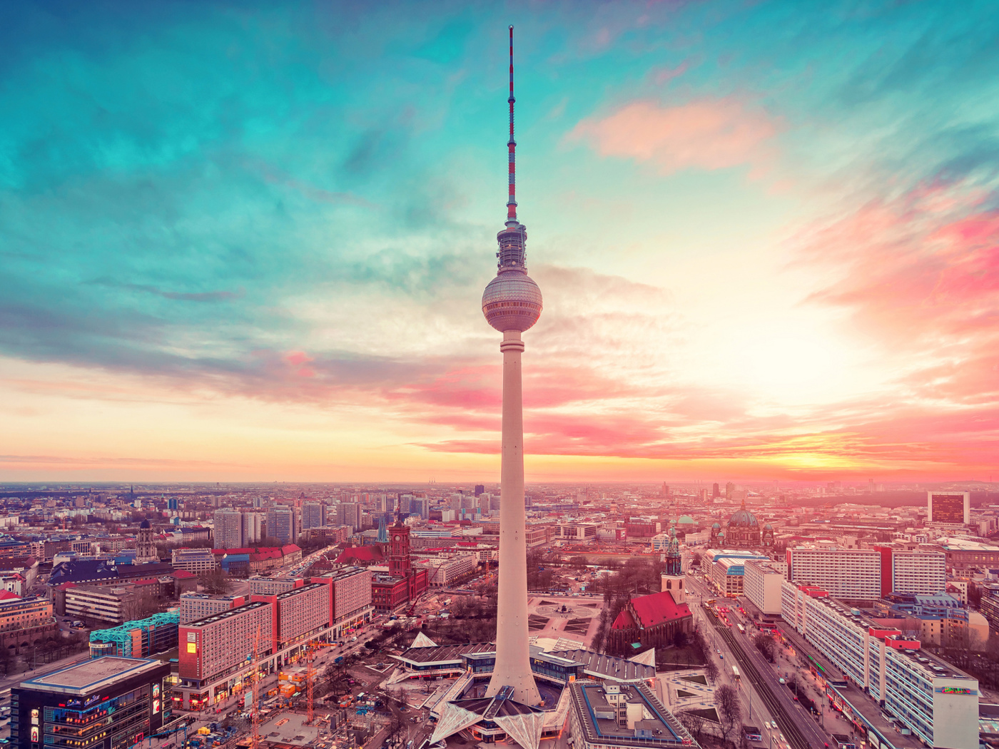 Fondo de pantalla Berlin TV Tower Berliner Fernsehturm 1400x1050