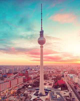 Berlin TV Tower Berliner Fernsehturm sfondi gratuiti per 1080x1920