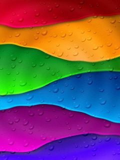 Das Rainbow Drops Wallpaper 240x320