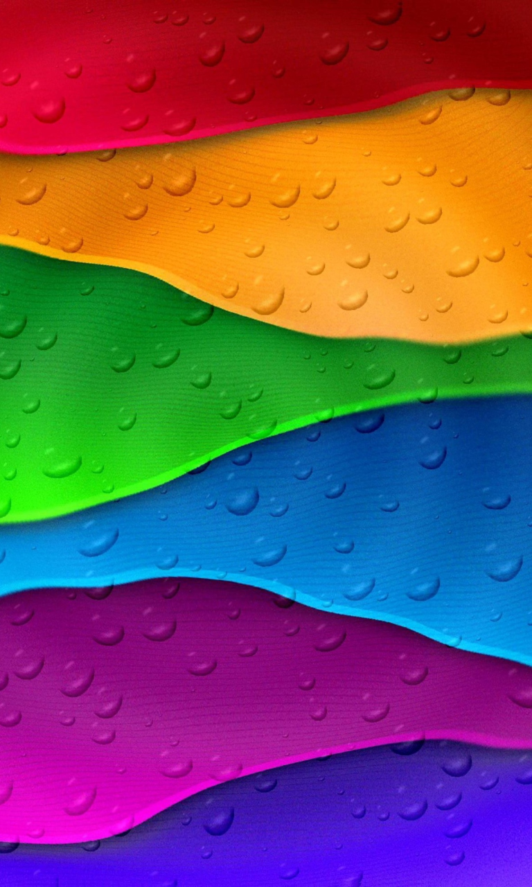 Das Rainbow Drops Wallpaper 768x1280