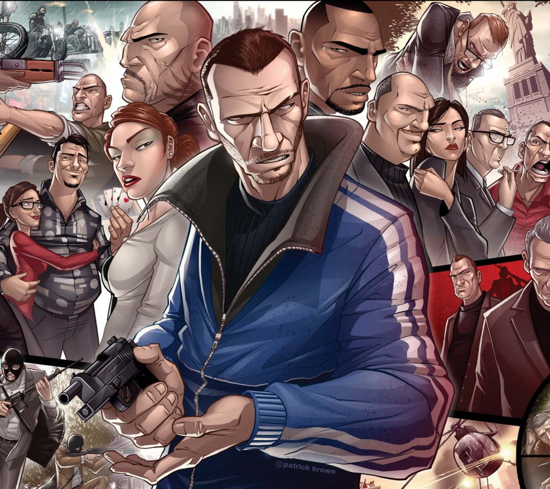 Grand Theft Auto Characters wallpaper 1080x960