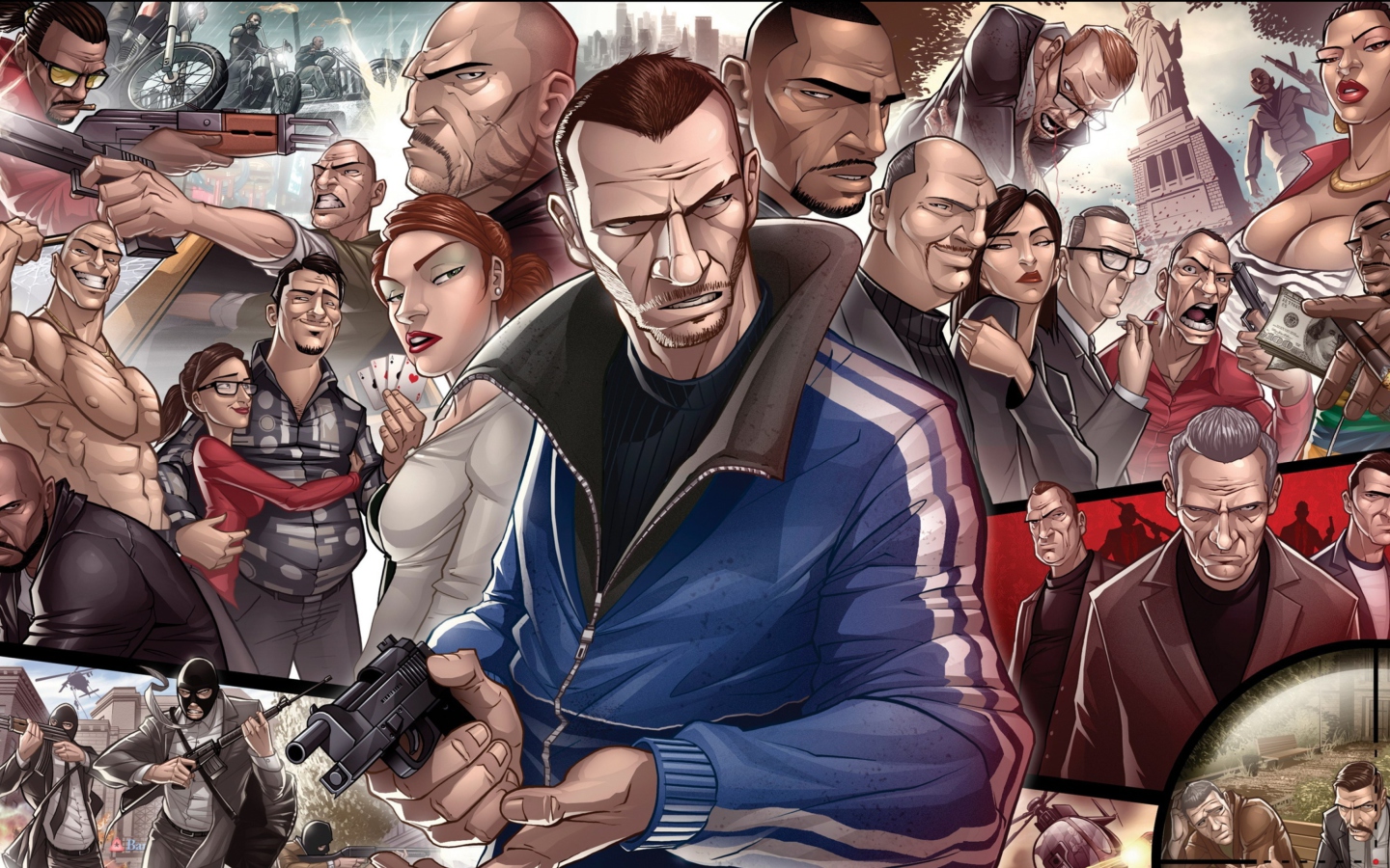 Das Grand Theft Auto Characters Wallpaper 1440x900