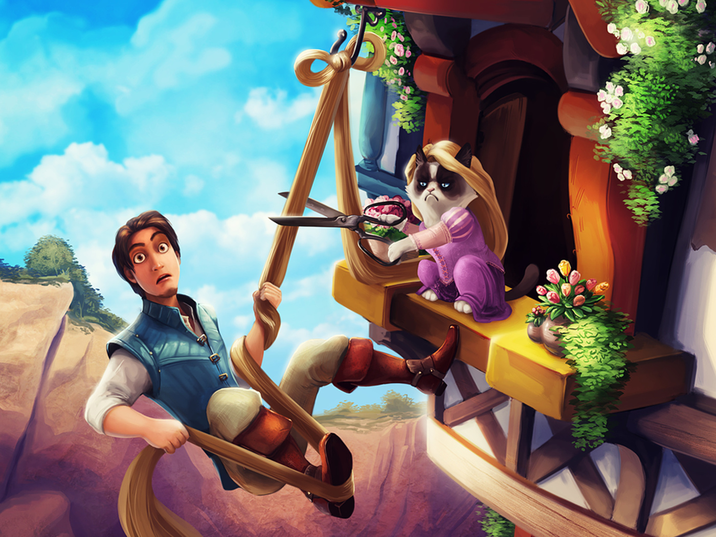 Fondo de pantalla Grumpy cat Disney 1400x1050