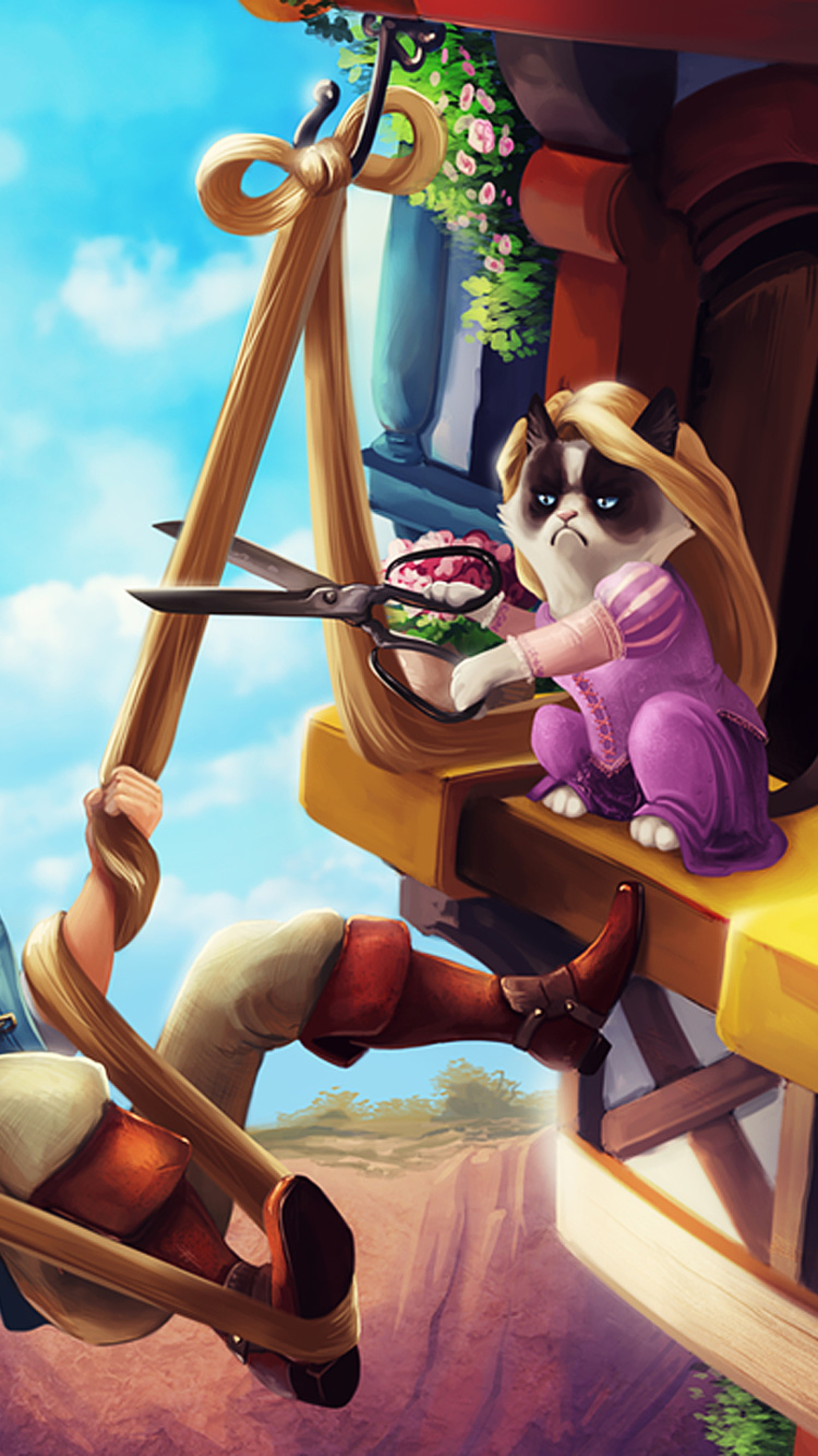 Das Grumpy cat Disney Wallpaper 750x1334