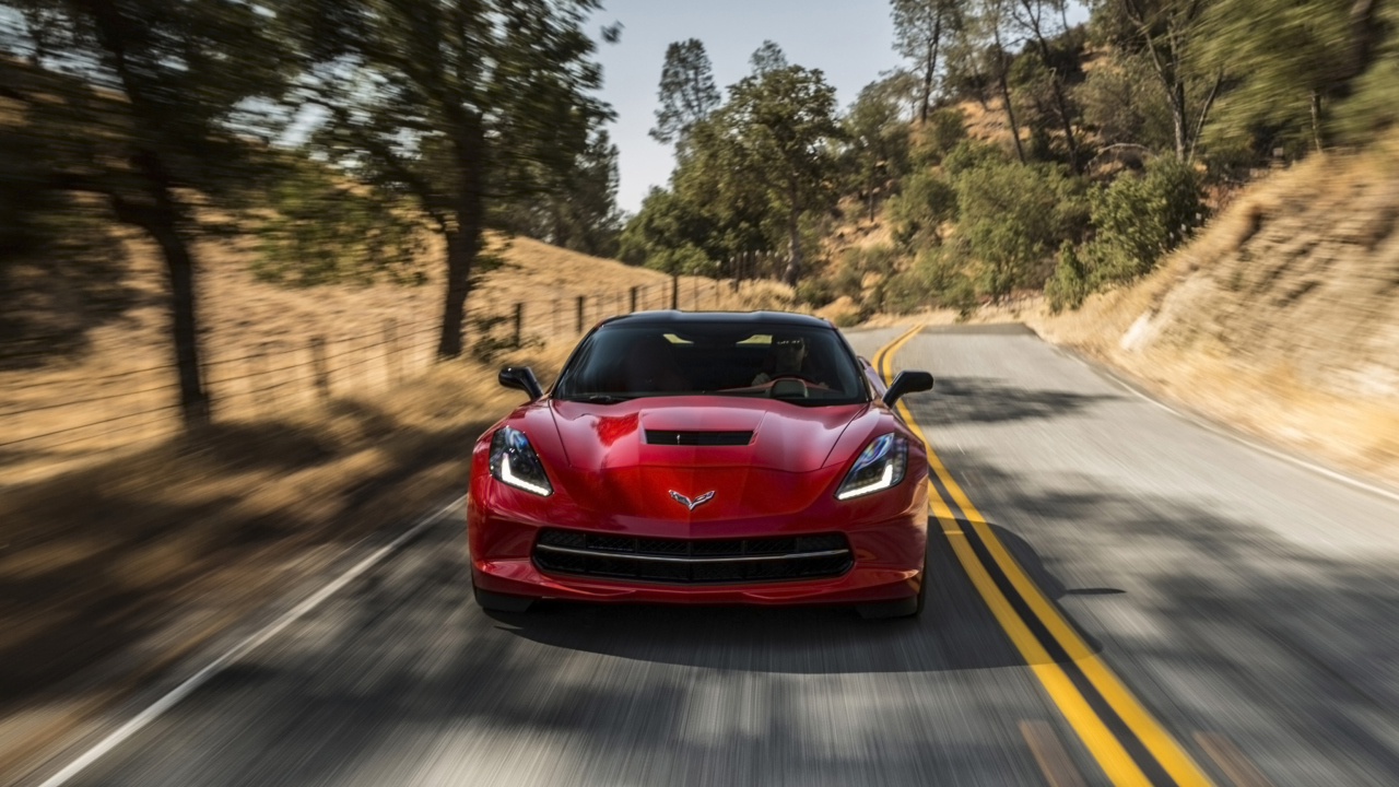 2014 Red Chevrolet Corvette Stingray screenshot #1 1280x720