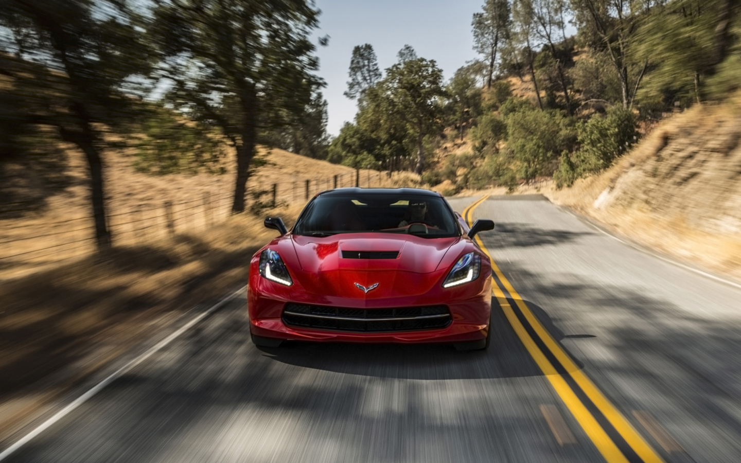 Screenshot №1 pro téma 2014 Red Chevrolet Corvette Stingray 1440x900