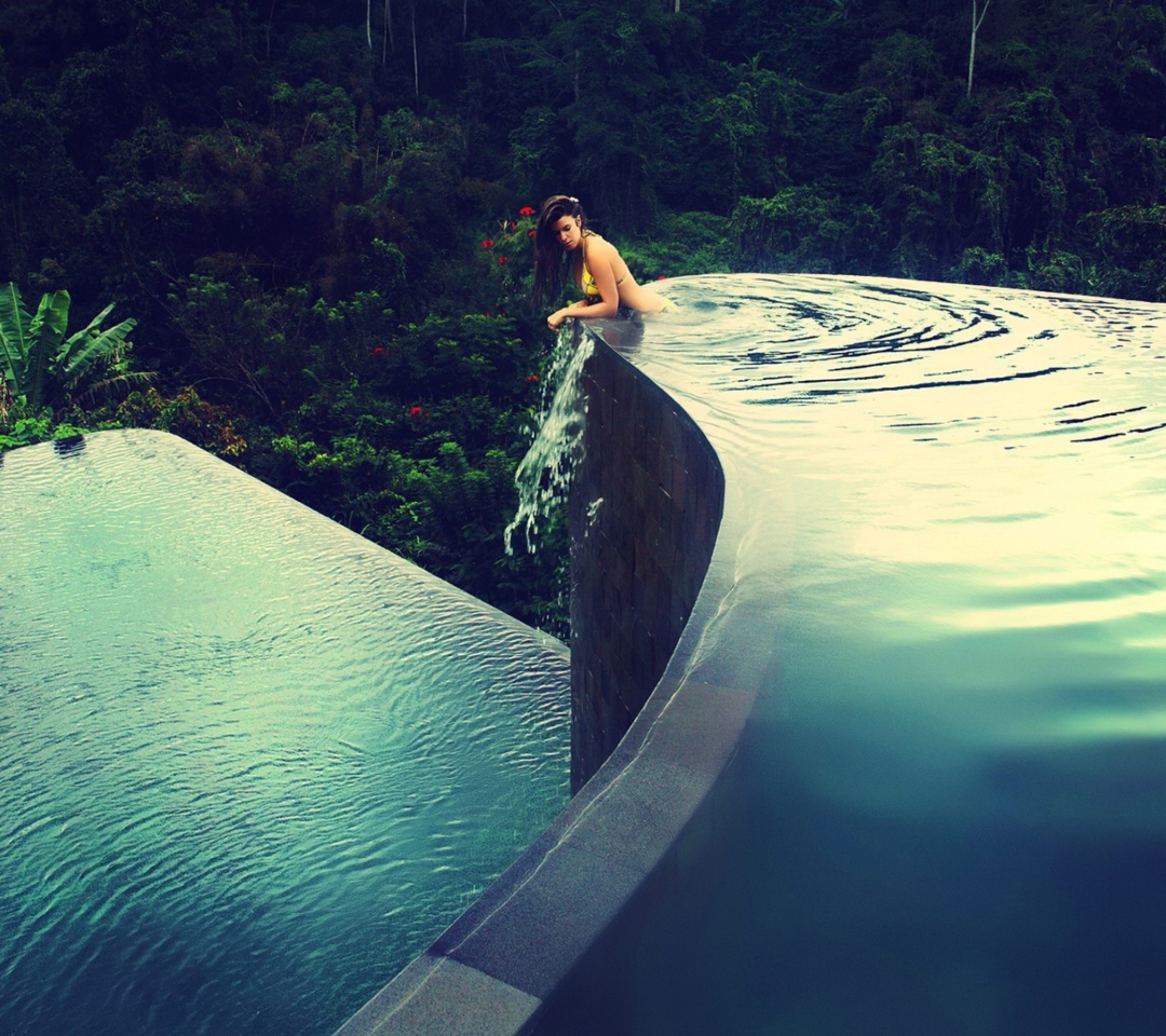 Sfondi Dreamy Pool In Tropical Paradise 1080x960