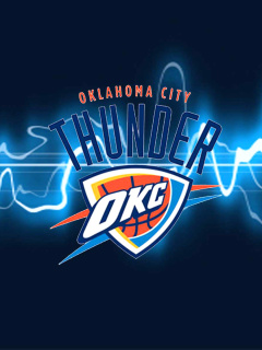 Screenshot №1 pro téma Oklahoma City Thunder Logo 3D 240x320