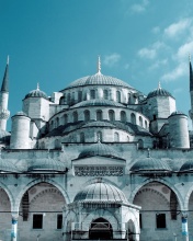 Sultan Ahmed Mosque in Istanbul wallpaper 176x220