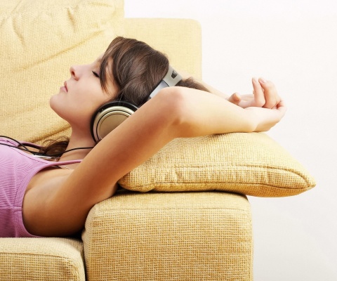 Relax in Headphones wallpaper 480x400