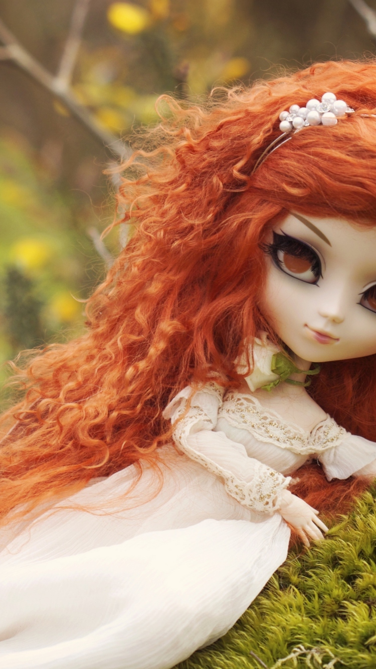 Curly Redhead Doll wallpaper 750x1334