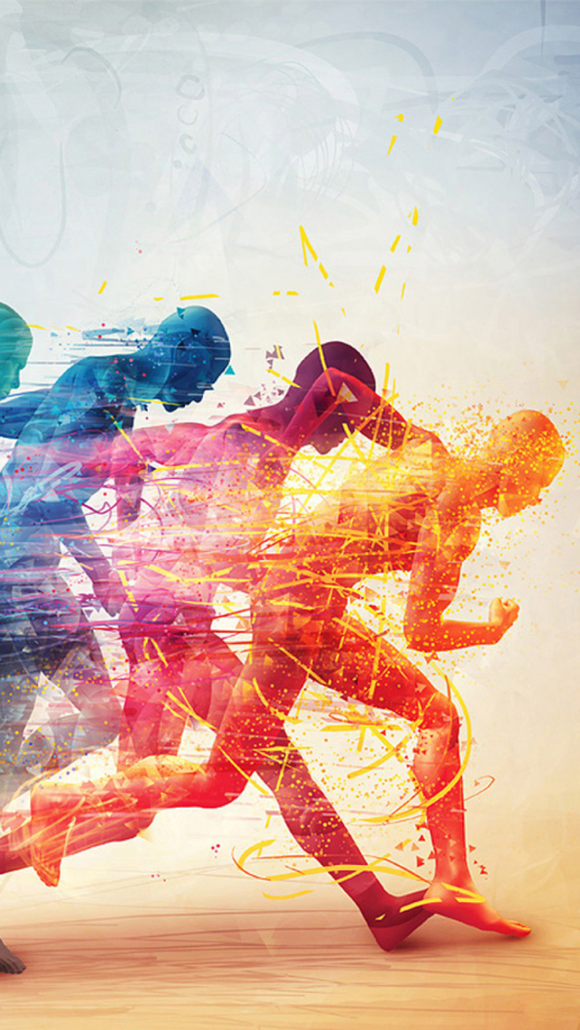 Running Men wallpaper 640x1136