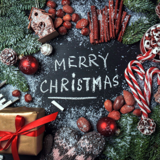 December Merry Christmas Happy Holidays - Obrázkek zdarma pro iPad mini 2