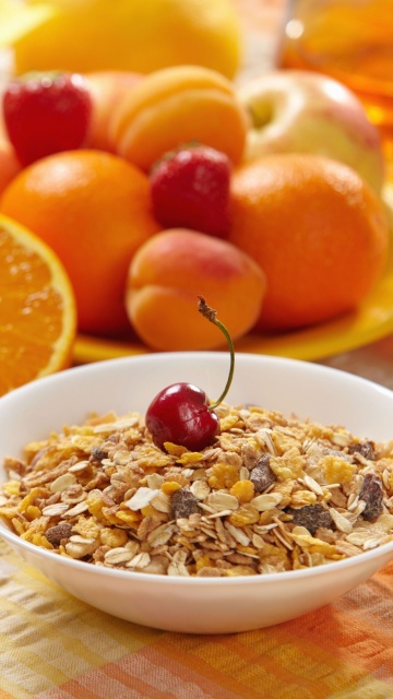 Healthy breakfast nutrition wallpaper 360x640