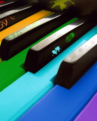 Colorful Piano Keyboard - Obrázkek zdarma pro 240x320