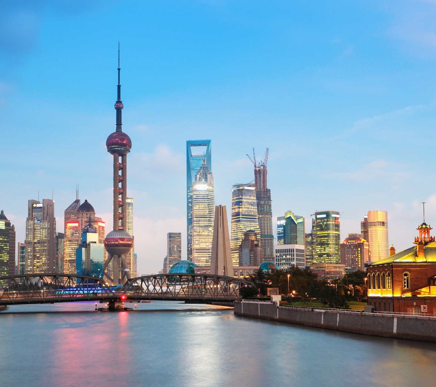 Fondo de pantalla Shanghai Cityscape 1440x1280