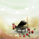 Piano And Notes wallpaper 128x128