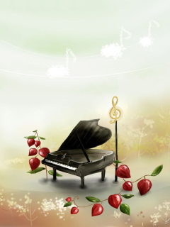 Screenshot №1 pro téma Piano And Notes 240x320