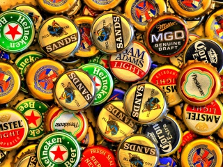 Screenshot №1 pro téma Beer caps - Amstel, Sands, Miller 320x240