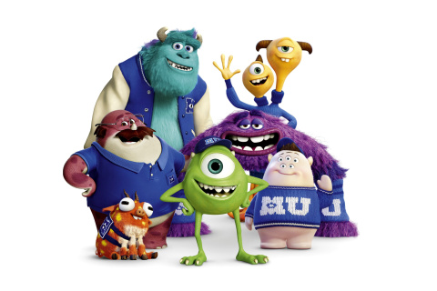 Fondo de pantalla Monsters University, Oozma Kappa Students 480x320