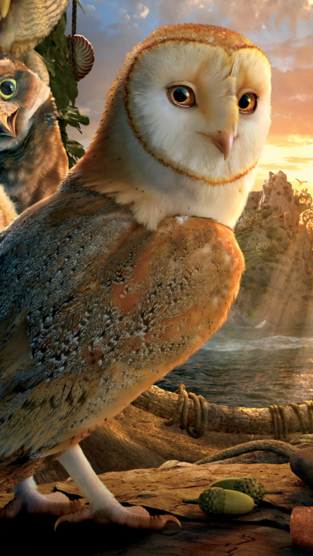 Fondo de pantalla Legend Of The Guardians The Owls Of Ga Hoole 640x1136