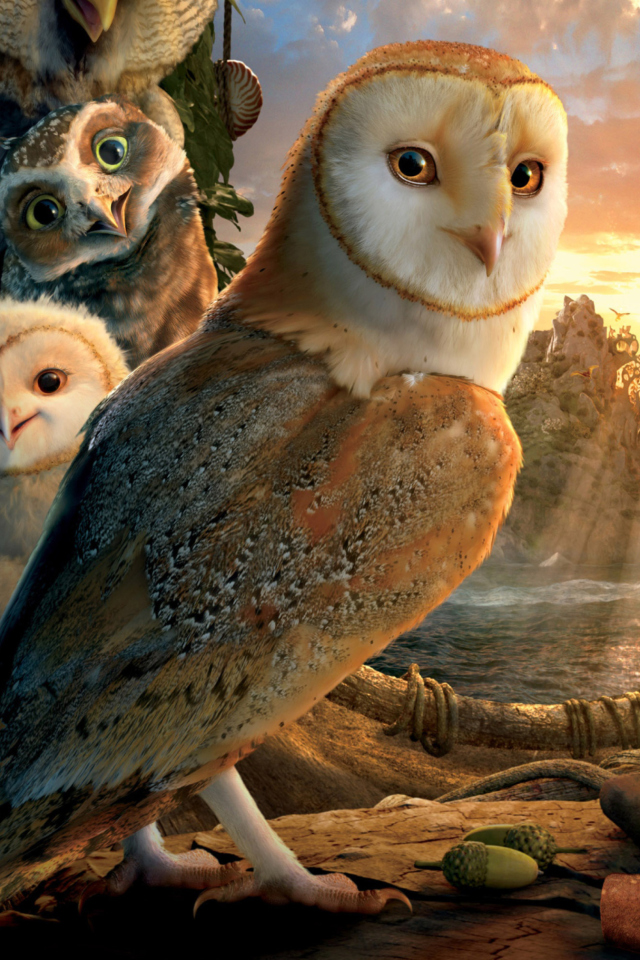 Fondo de pantalla Legend Of The Guardians The Owls Of Ga Hoole 640x960