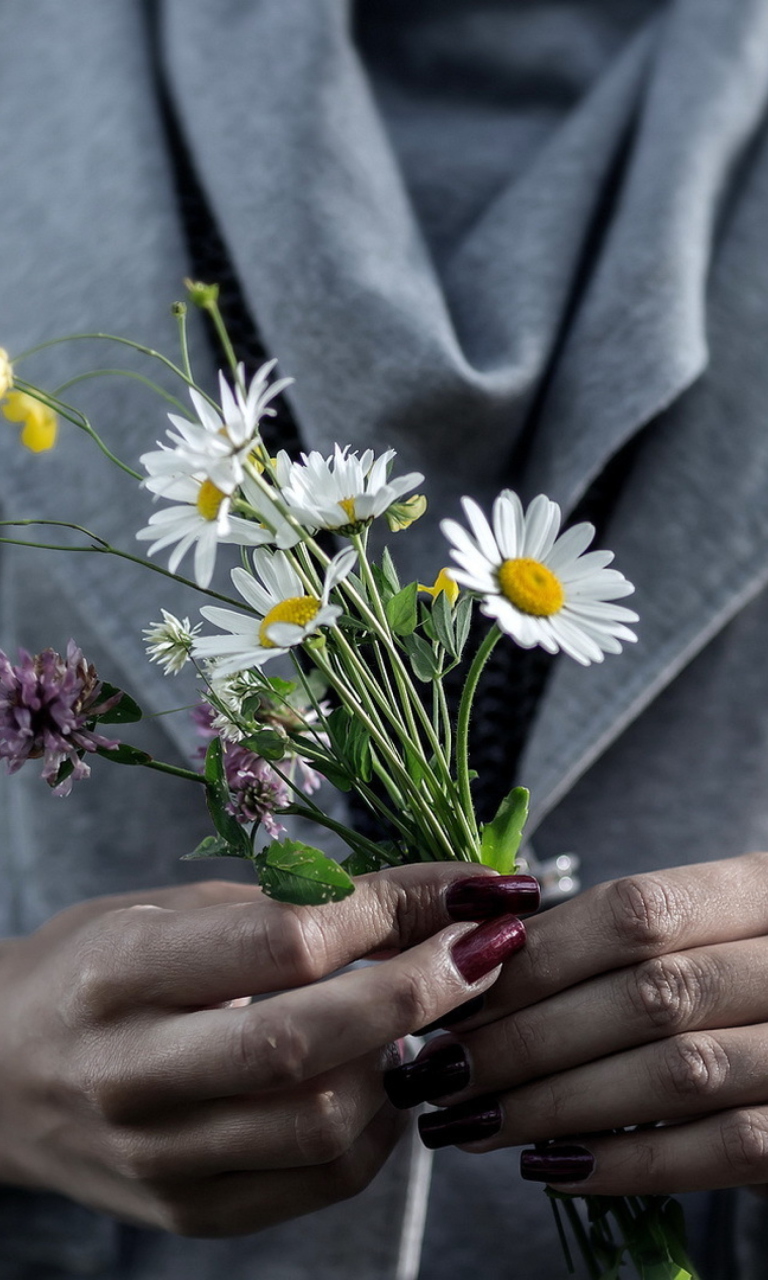 Pretty Little Field Bouquet In Hands screenshot #1 768x1280