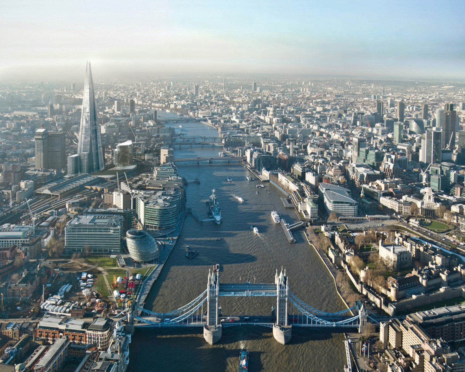 Fondo de pantalla River Thames London England 1600x1280