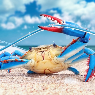 Blue crab - Obrázkek zdarma pro iPad