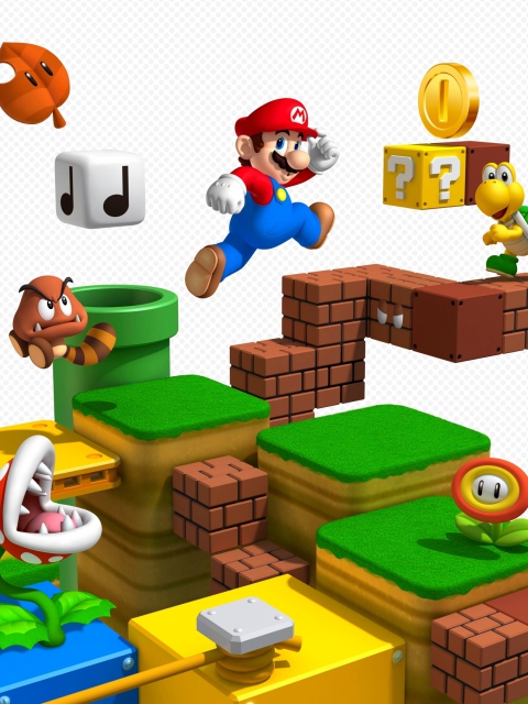 Das Super Mario 3D Wallpaper 480x640
