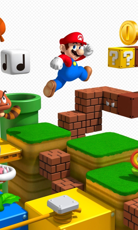 Das Super Mario 3D Wallpaper 480x800