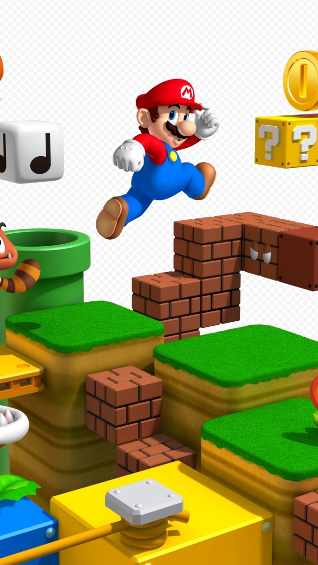Das Super Mario 3D Wallpaper 640x1136