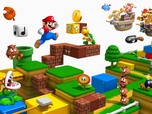 Das Super Mario 3D Wallpaper 640x480