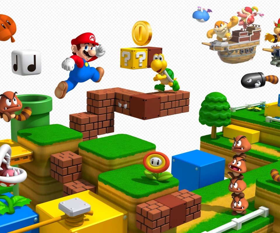 Das Super Mario 3D Wallpaper 960x800
