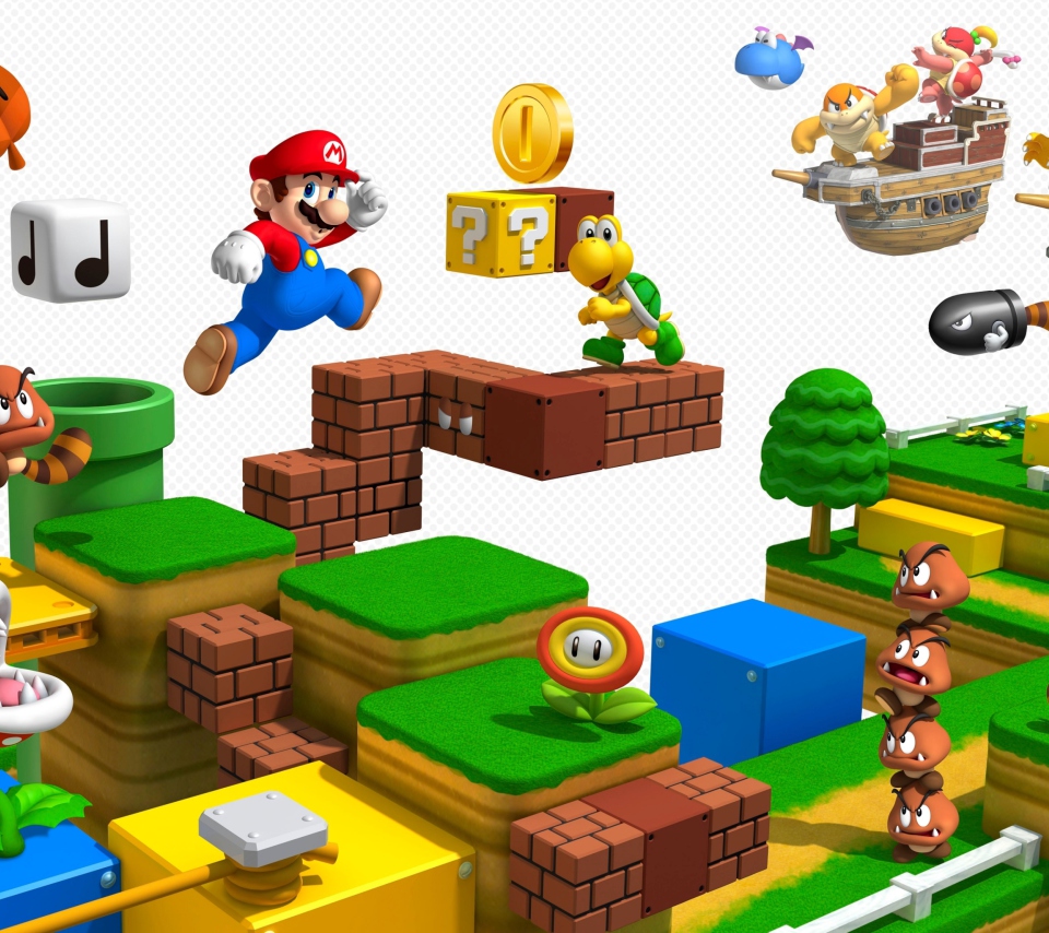 Das Super Mario 3D Wallpaper 960x854