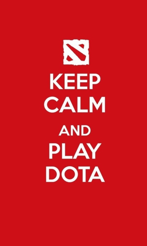 Sfondi Keep Calm And Play Dota 480x800