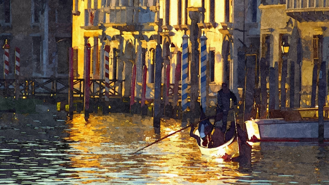 Fondo de pantalla Venice Painting 1280x720