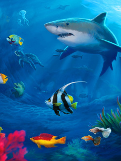 Screenshot №1 pro téma Shark in Perth, Western Australia 240x320