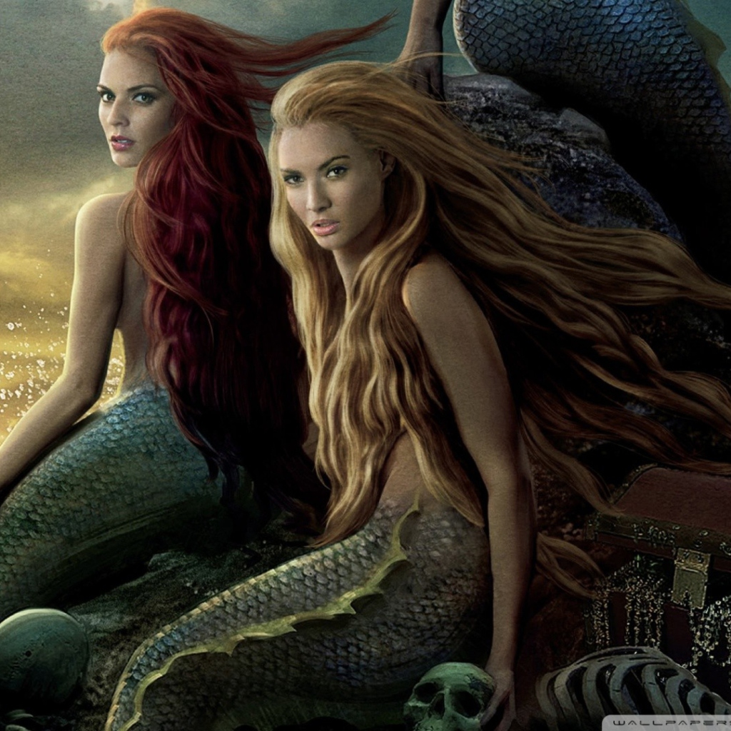 Das Pirates Of The Caribbean Mermaids Wallpaper 1024x1024