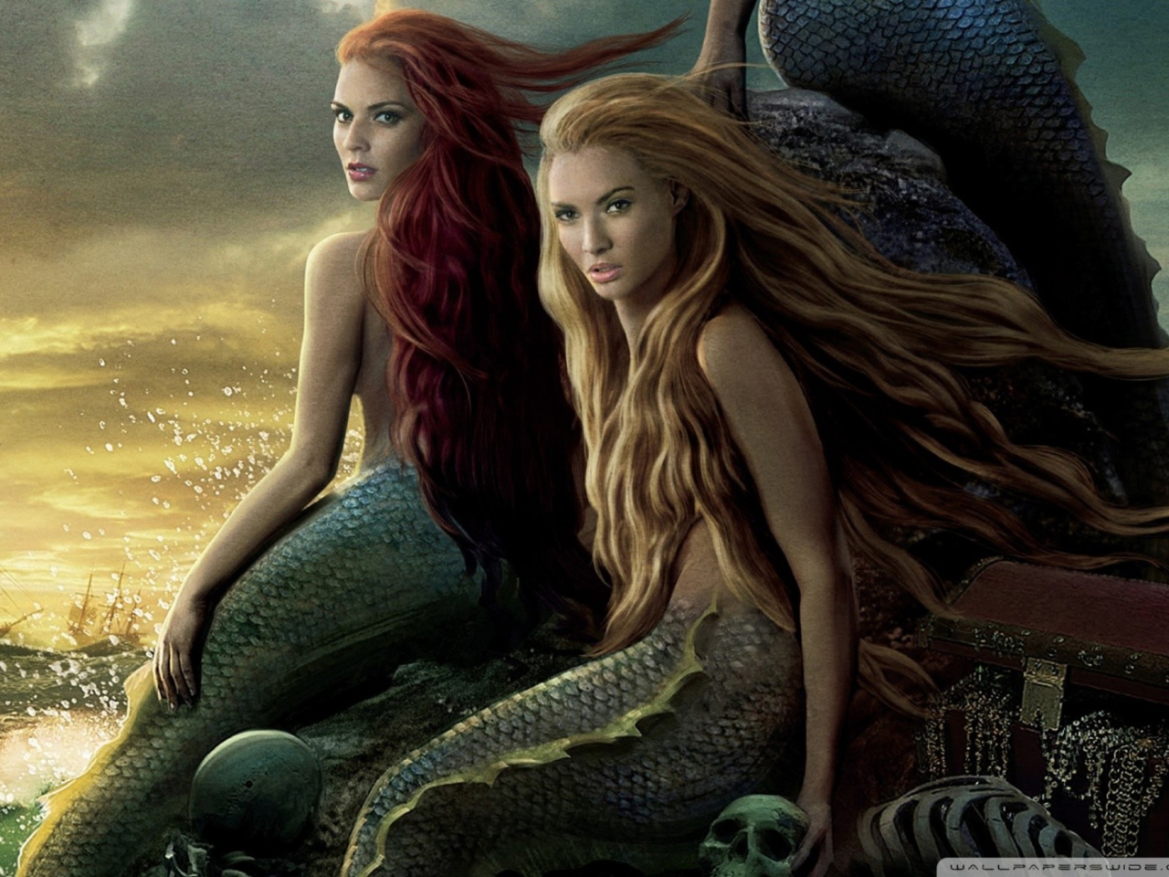 Das Pirates Of The Caribbean Mermaids Wallpaper 1280x960